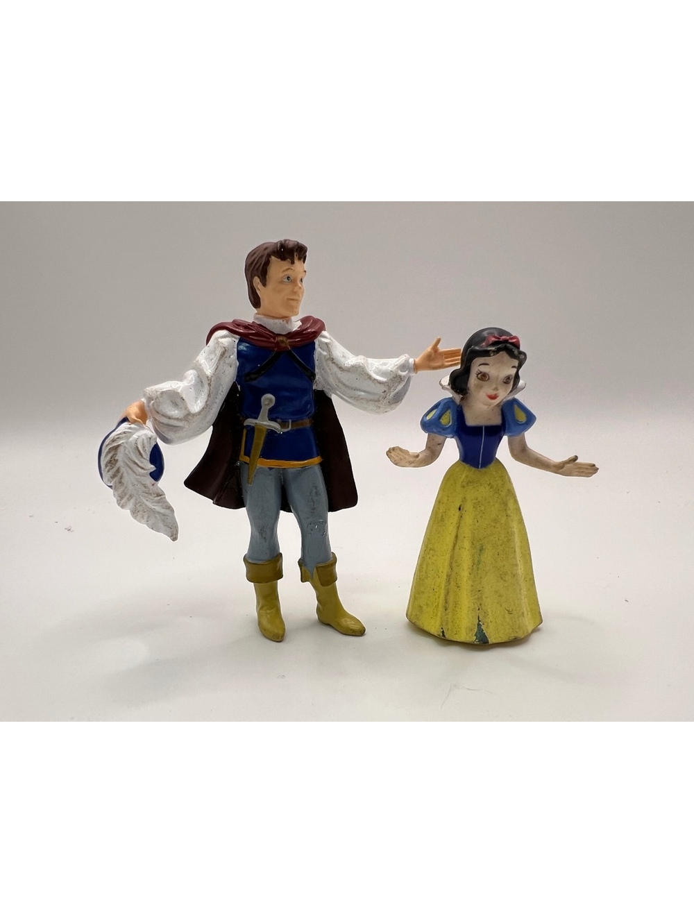 Set of 2 Snow White Prince Disney Action Figures 3” Vintage